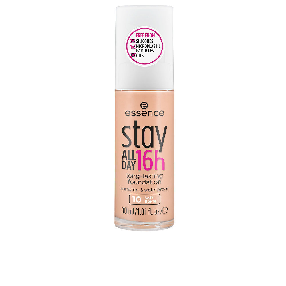 Essence Stay ALL DAY 16h fondotinta waterproof colore 10 Soft Beige 30 ml
