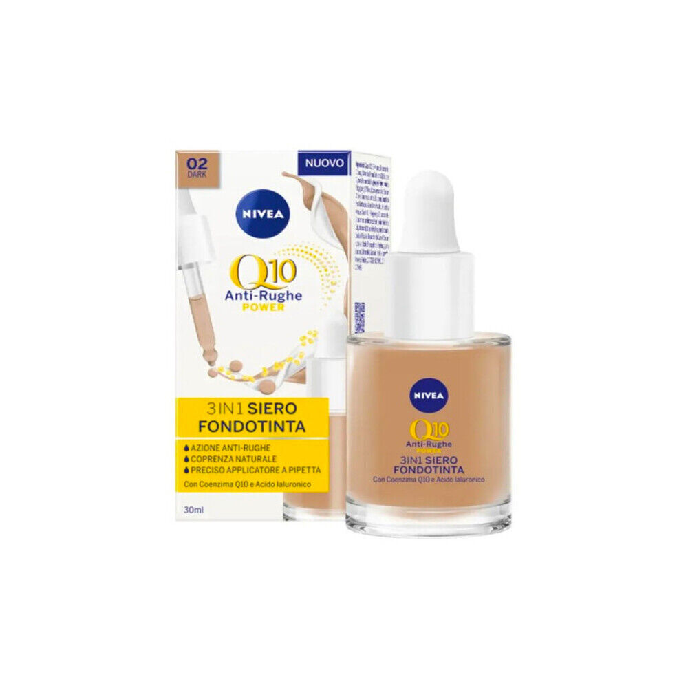 Nivea Q10 3in1 Siero Fondotinta Anti Rughe 02 Dark 30 ml