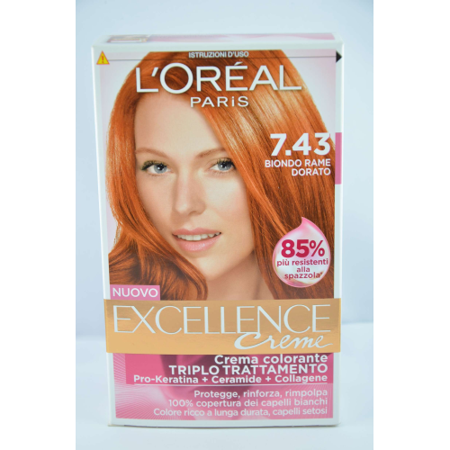 L'oreal Excellence Creme N. 7.43 Biondo Rame Dorato