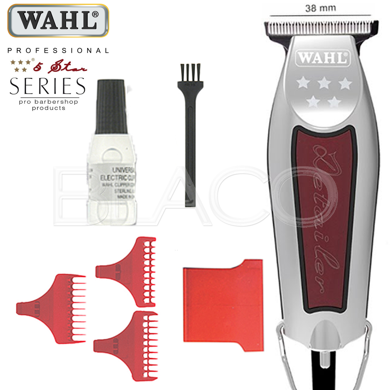 WAHL TOSATRICE DETAILER T-WIDE CROMO E ROSSO PARRUCCHIERE