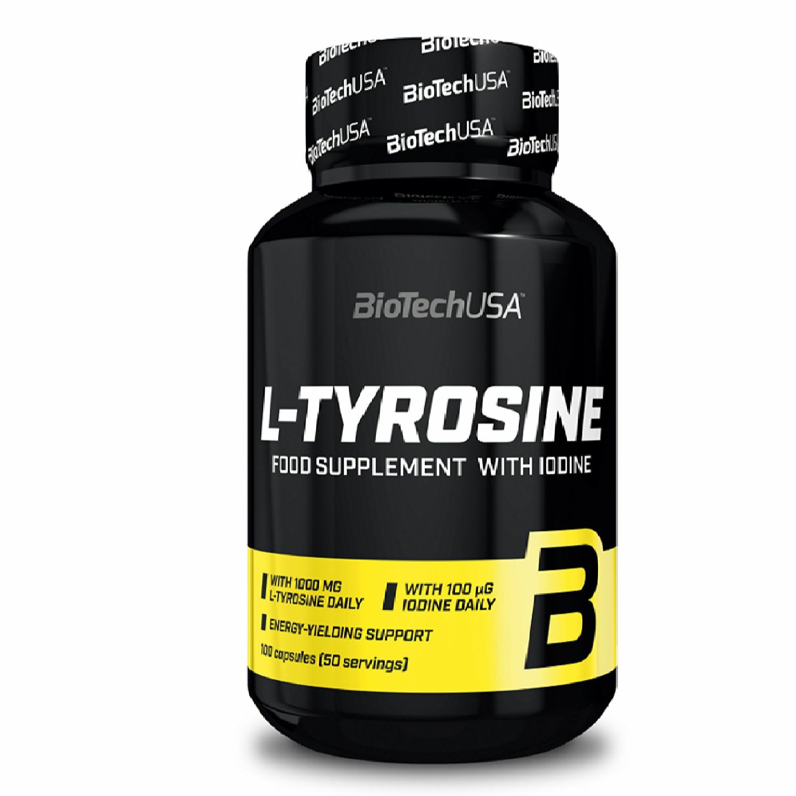 Biotech Usa L-Tyrosine 100 caps Integratore di Tirosina con Iodio aggiunto