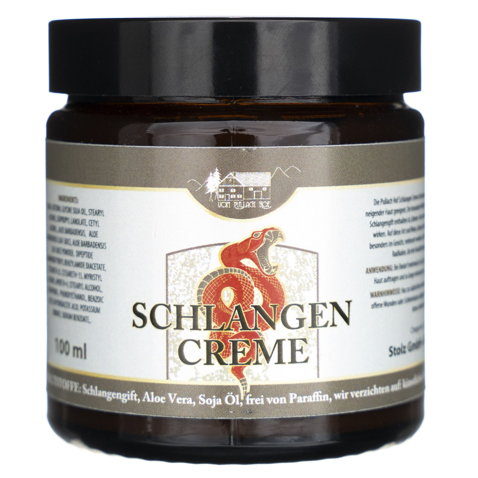 Pullach Hof Crema all'aloe vera con veleno di serpente, 100 ml