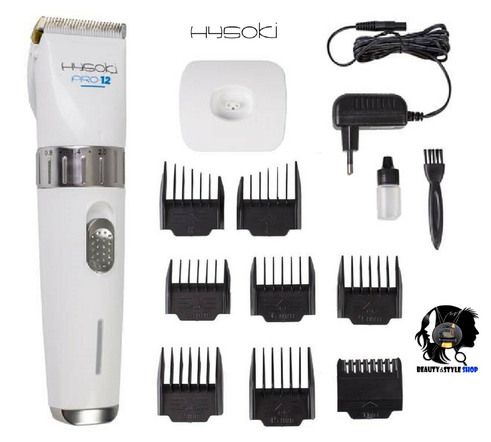 TOSATRICE HYSOKI PRO-12 TAGLIACAPELLI PROFESSIONALE CLIPPER CORDLESS KIT BARBER