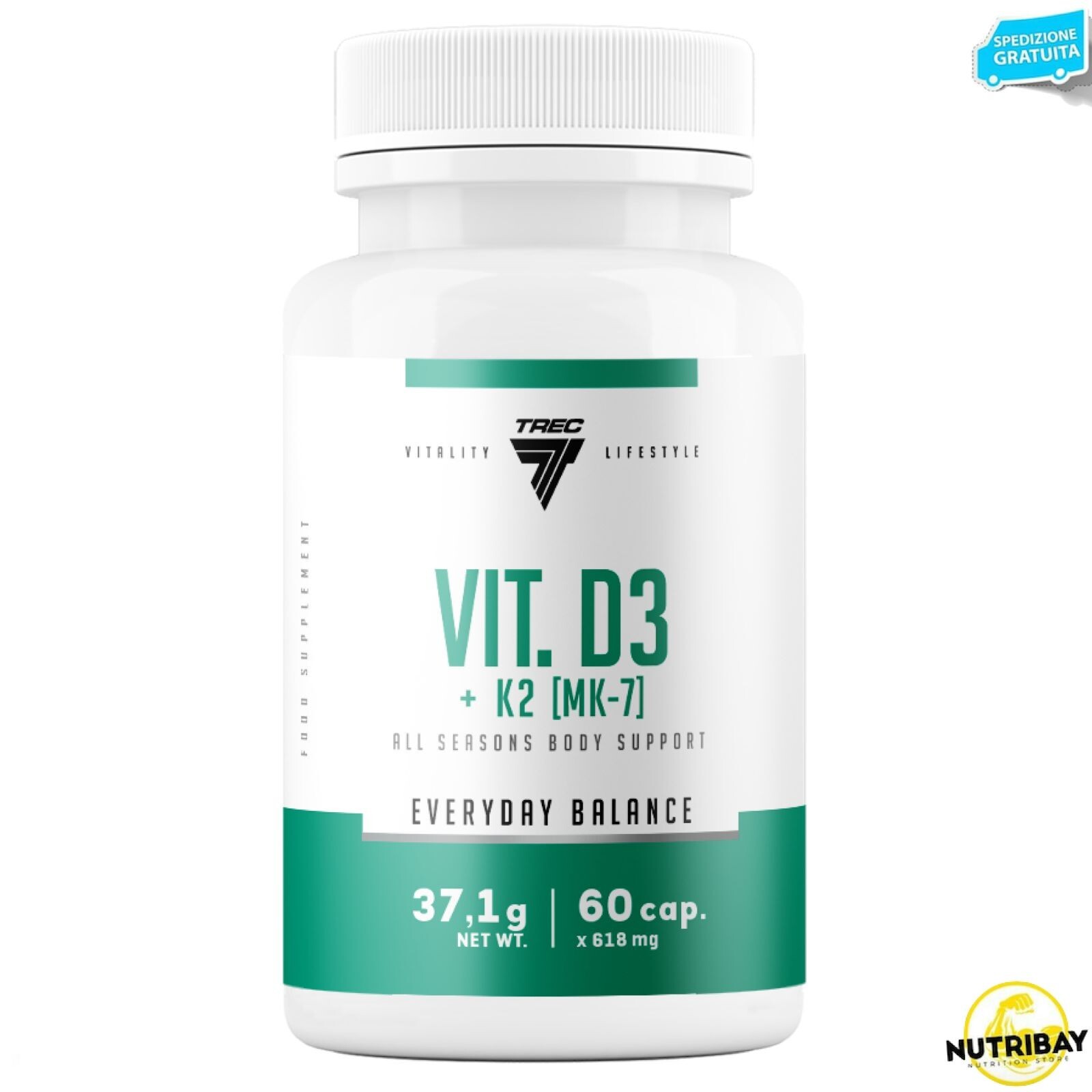 Trec Nutrition Vit. D3+K2 - 60 caps