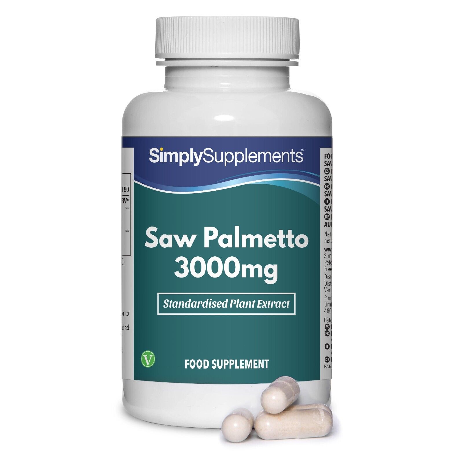 Saw Palmetto 3000 mg - 180 Compresse -  Adatto ai vegani - SimpiySupplements