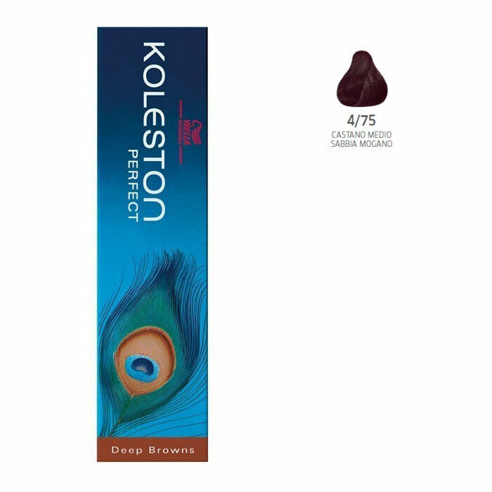 Wella Koleston Perfect 4/75 Castano Medio Sabbia Mogano 60 ml - colorazione p...