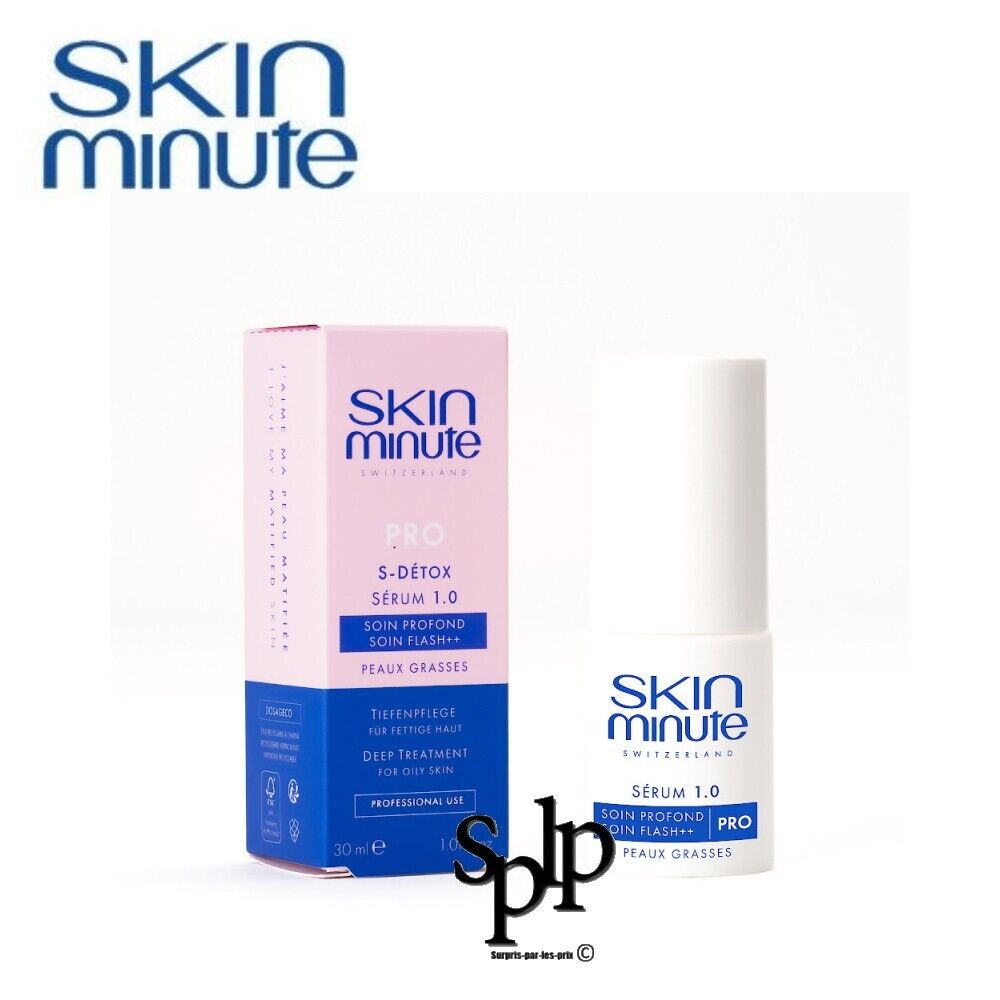 Skin minute Pro S-DÉTOX Siero 1.0 pelle Grassa Cura Profondo E Flash 30 ML Nuovo