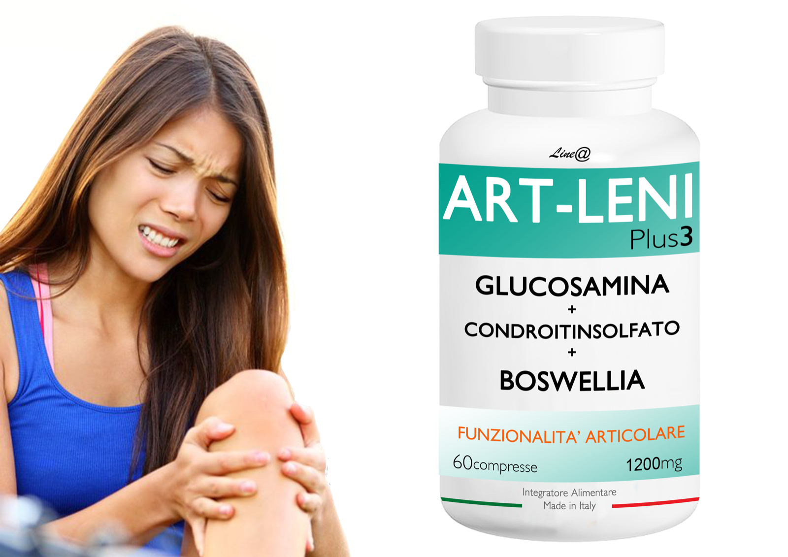 GLUCOSAMINA CONDROITINA boswellia ART-LENI Plus3 Line@ - 60 CPR - ARTICOLAZIONI