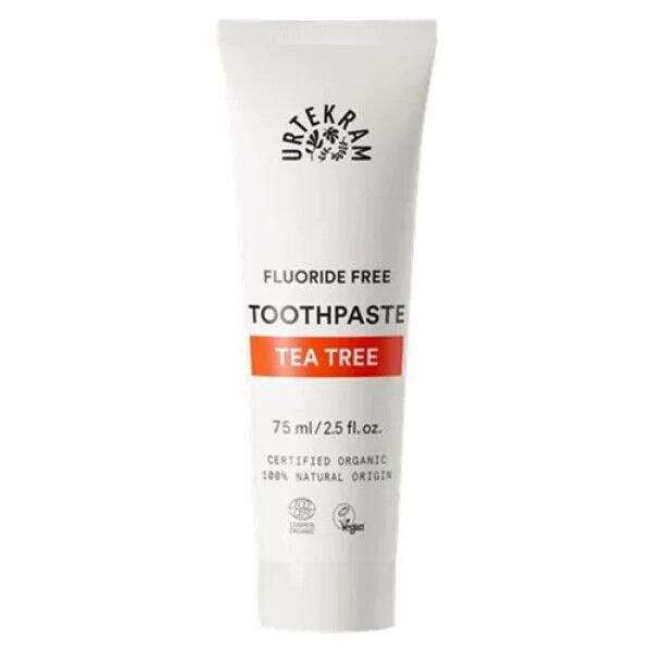 Urtekram Dentifricio all'albero del te senza fluoro, 75 ml
