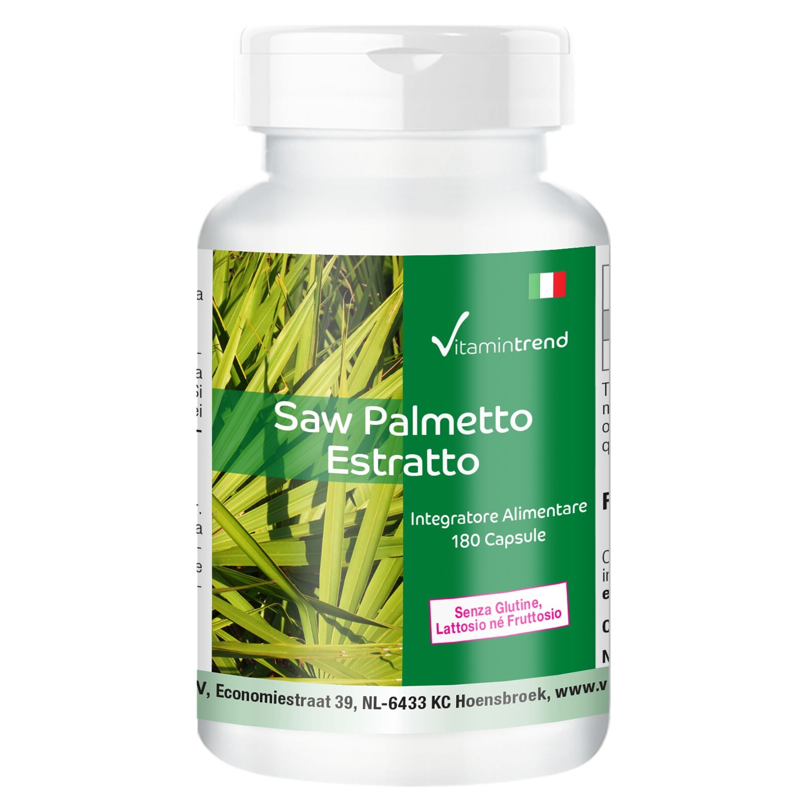 Estratto di saw palmetto 300 mg - 180 capsule - VEGAN | Vitamintrend