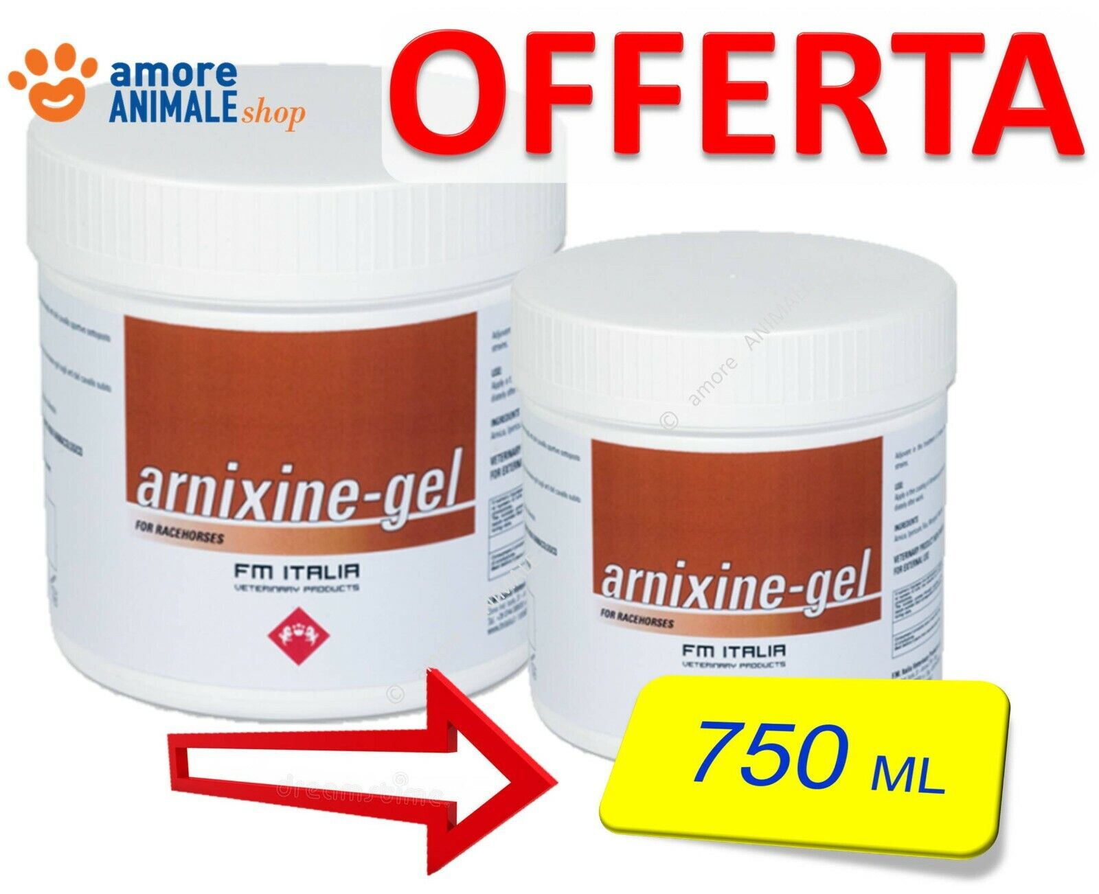 ARNIXINE GEL  750 ML - Gel a base di arnica per gli arti del Cavallo  OFFERTA