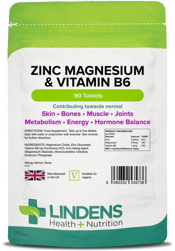 Lindens Zinco Magnesium e Vitamina B6 90 Compresse