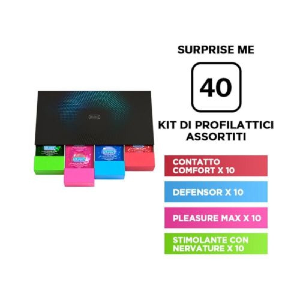 Preservativi Durex Surprise Me 40 profilattici assortiti