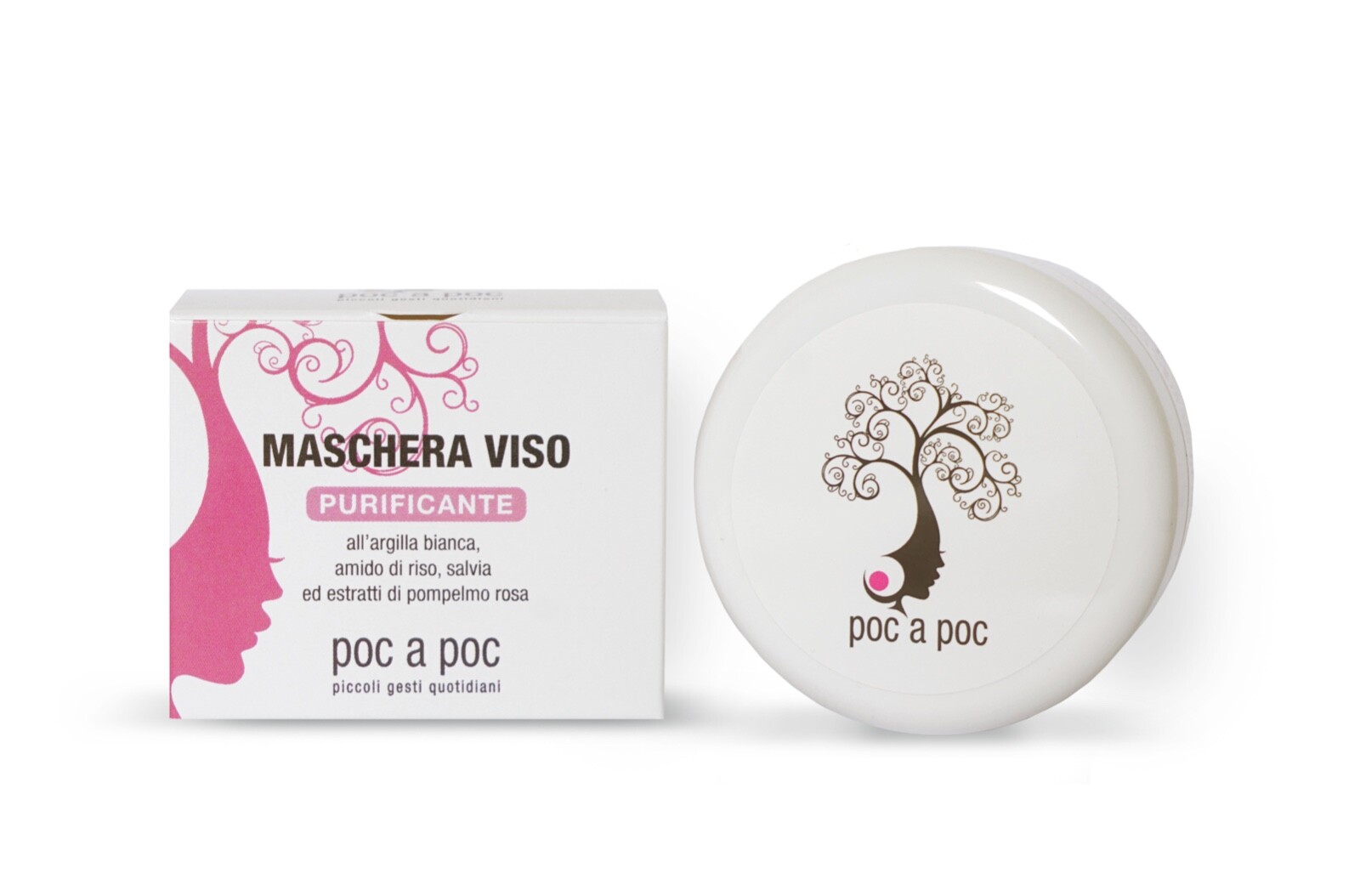 POC A POC Maschera Purificante 100ml con mix di Argille Bianca, Amido di Riso