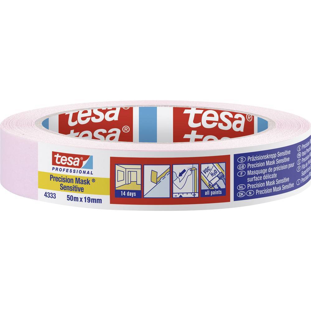 tesa PRECISION SENSITIVE 04333-00017-02 Nastro crespato Präzisionskrepp® Rosa