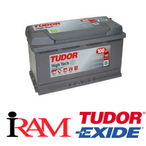 TUDOR TA1000 BATTERIA TECHNICA 100AH 900A,61216946334,61218385398,61218386952
