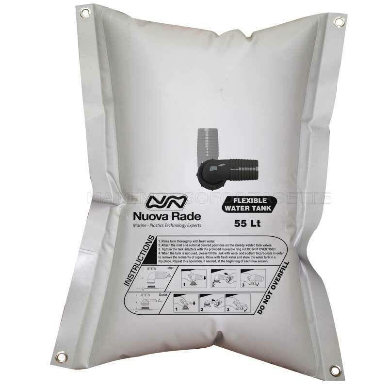 SERBATOIO PER ACQUA FLESSIBILE IN PVC NUOVA RADE 200 LITRI RETTANGOLARE
