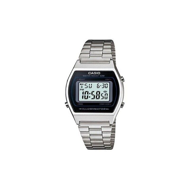Orologio Casio Unisex B640WD-1AVEF Vintage Bordi Arrotondati Cinturino Acciaio