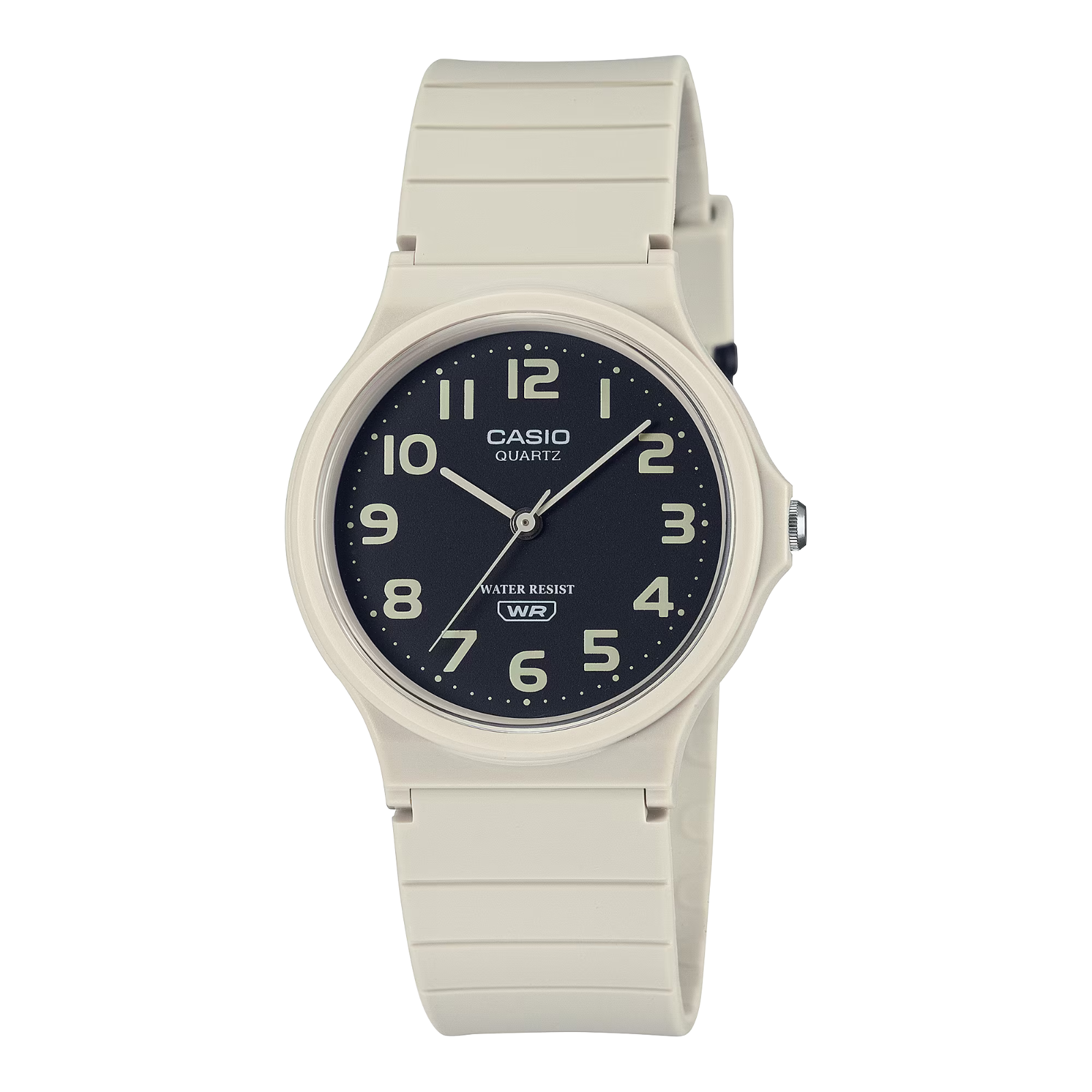CASIO MQ-24UC-8BEF OROLOGIO UOMO DONNA BEGE NERO RESINA 33mm SOTTOCOSTO