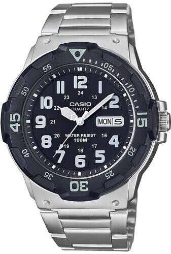 Orologio Uomo 48mm Resina Acciaio Nero Silver Quarzo 10ATM MRW-200HD-1BVEF Casio