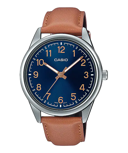 CASIO MTP-V005L-2B4UDF OROLOGIO UOMO PELLE MARRONE 40mm NUMERI ARABI SOTTOCOSTO
