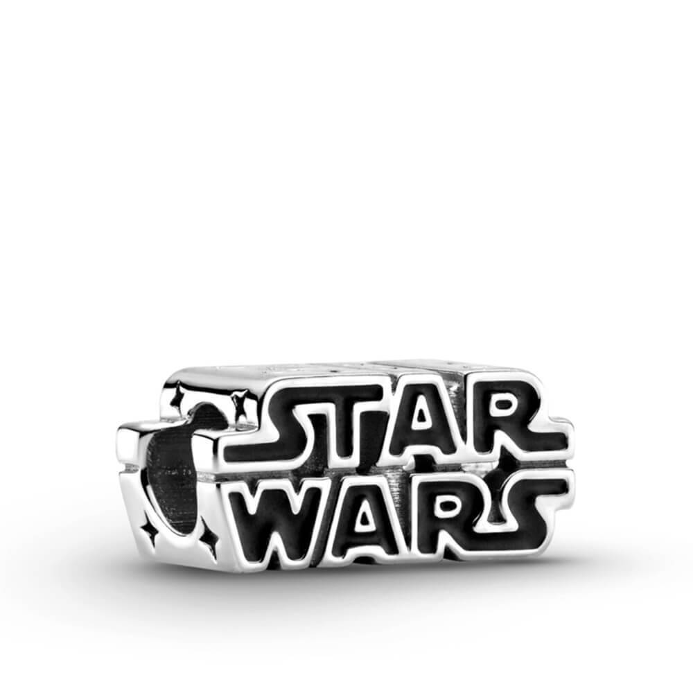 Ciondolo Pandora Disney Star Wars Logo 3D 799246C01 Argento Smalto Charm