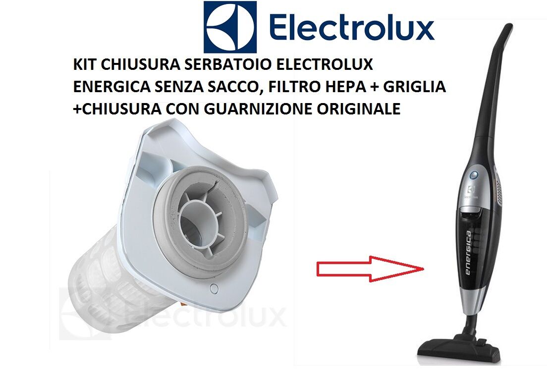 KIT CHIUSURA+FILTRO HEPA+PORTA HEPA ELECTROLUX ORIGINALE ENERGICA SENZA SACCO ZS