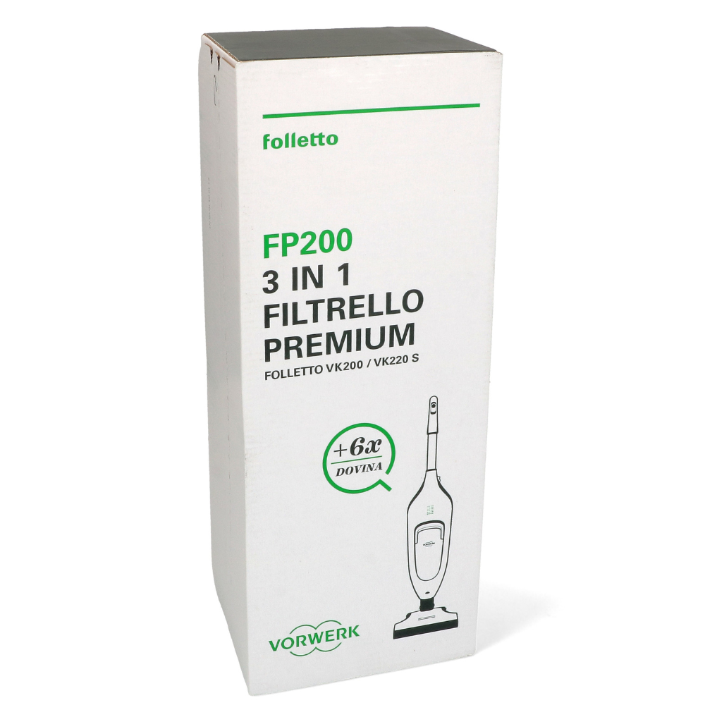 Confezione 6 sacchetti Vorwerk Folletto per modello VK200 VK220s originale