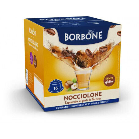 Caffe Borbone Nocciolino Confezione 16 Capsule Caffe Compatibili Dolce Gusto