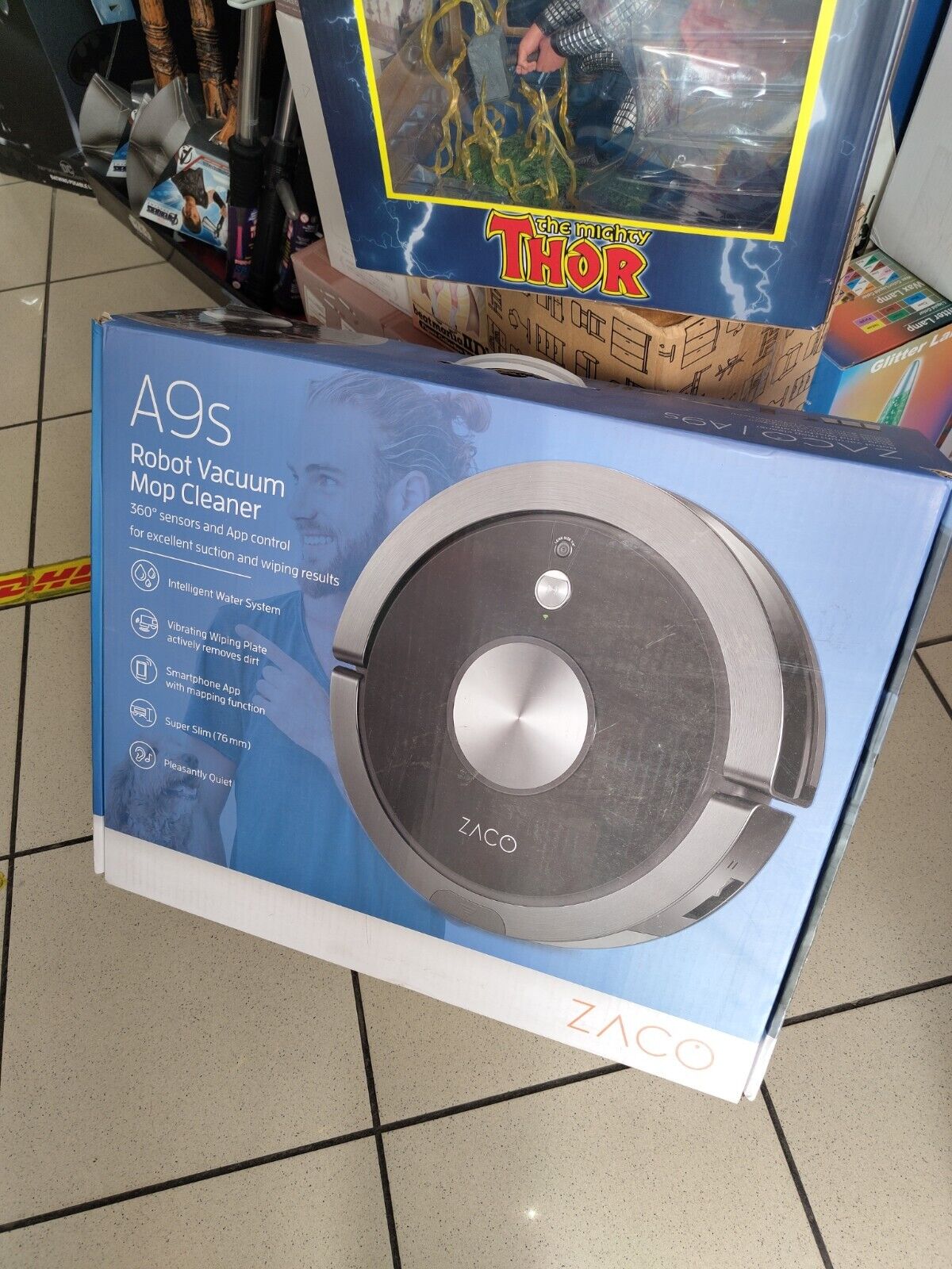 ZACO Robot aspirapolvere e lavapavimenti A9s wifi Alexa Google serbatoio XL600ml