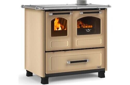 Nordica Extraflame Cucina a Legna Forno 9kW Ghisa 96x64 Cappuccino Family 4.5