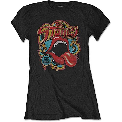 Rolling Stones Women's T-Shirt M Black (Black Black)
