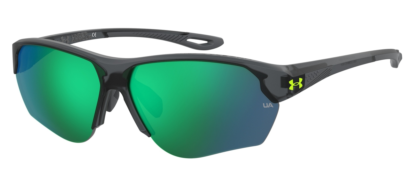 Occhiali da Sole Under Armour UA COMPETE/F CRYSTAL GREY/GREEN 68/8/140 uomo