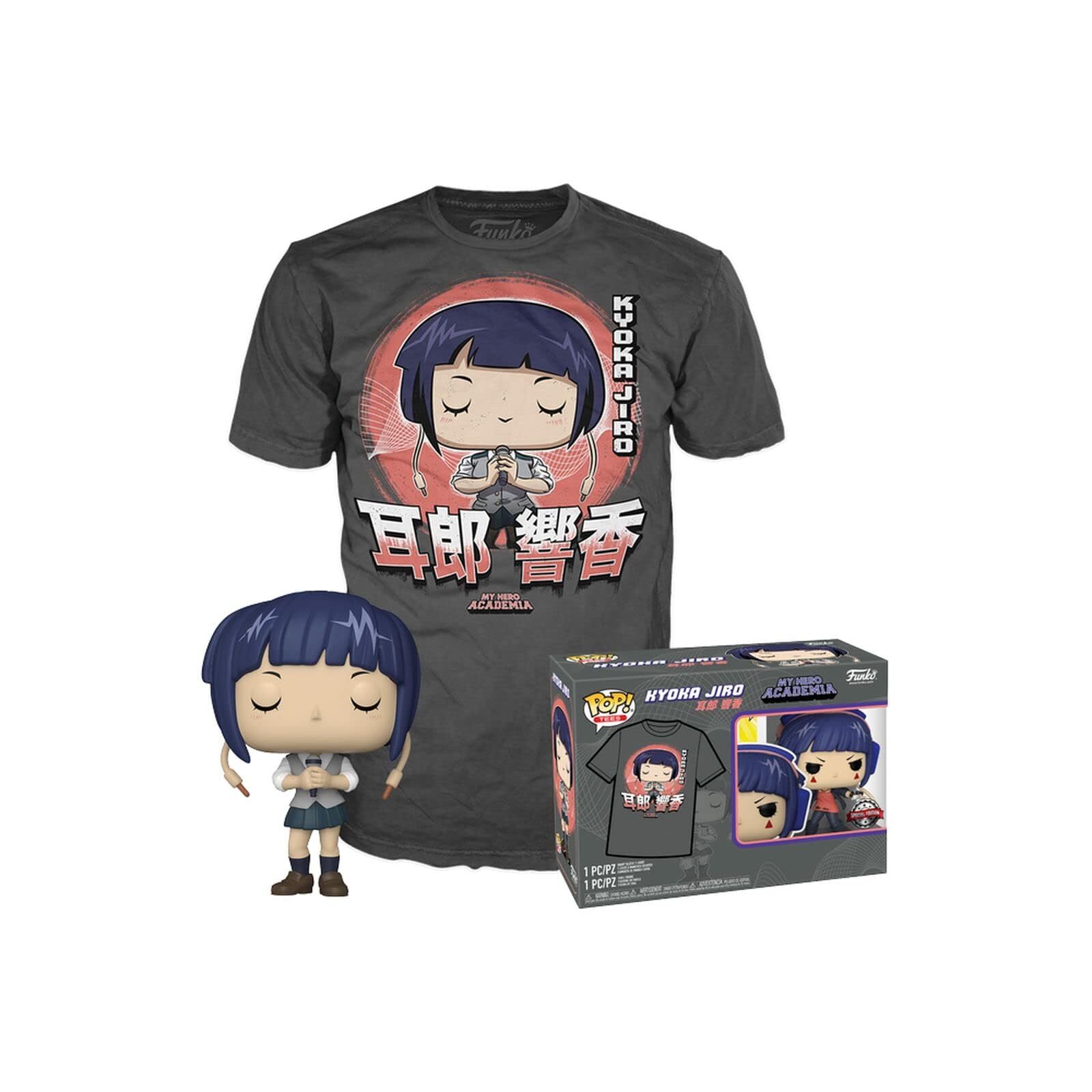 Funko POP! & Tee: MHA - Jirou With Mic - Small - (S) - My Hero Academia - T-Shir