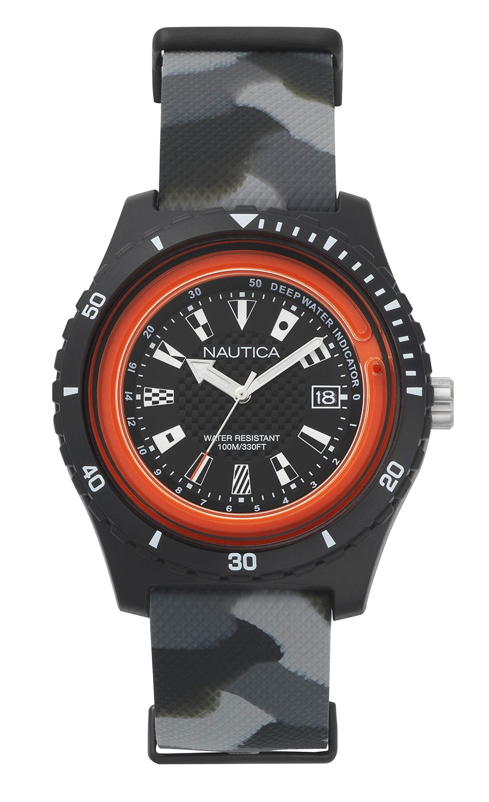 Nautica Men's Quartz Resin Silicone Watch White/Grey