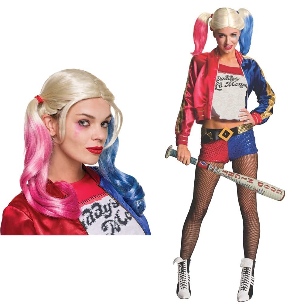 Harley Quinn adult perruque & 32943 Official DC Suicide Squad Ladies Harley Quin