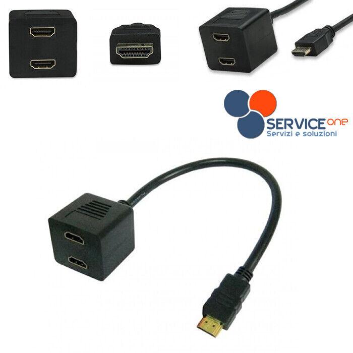 Cavo audio Video Splitter presa HDMI™ M a 2 x HDMI™ F schermato per Tv Monitor ⭐