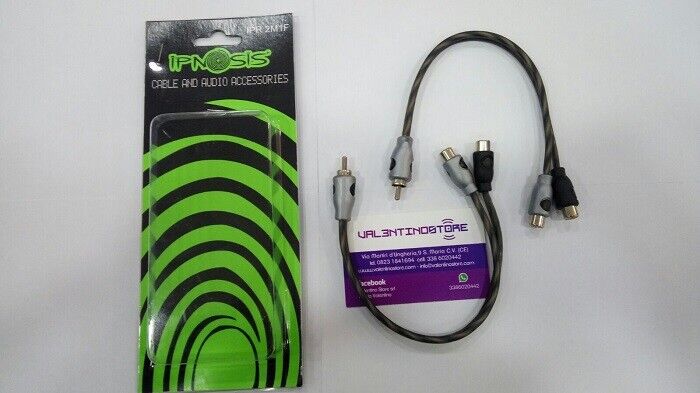 COPPIA DI SDOPPIATORI RCA AUDIO IPNOSIS TWISTED 1 MASCHIO - 2 FEMMINE IPR1M2F