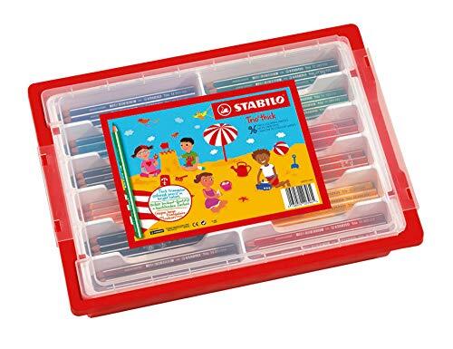 Colouring Pencils Stabilo Trio Thick Box Multicolour 96 Pieces NUOVO