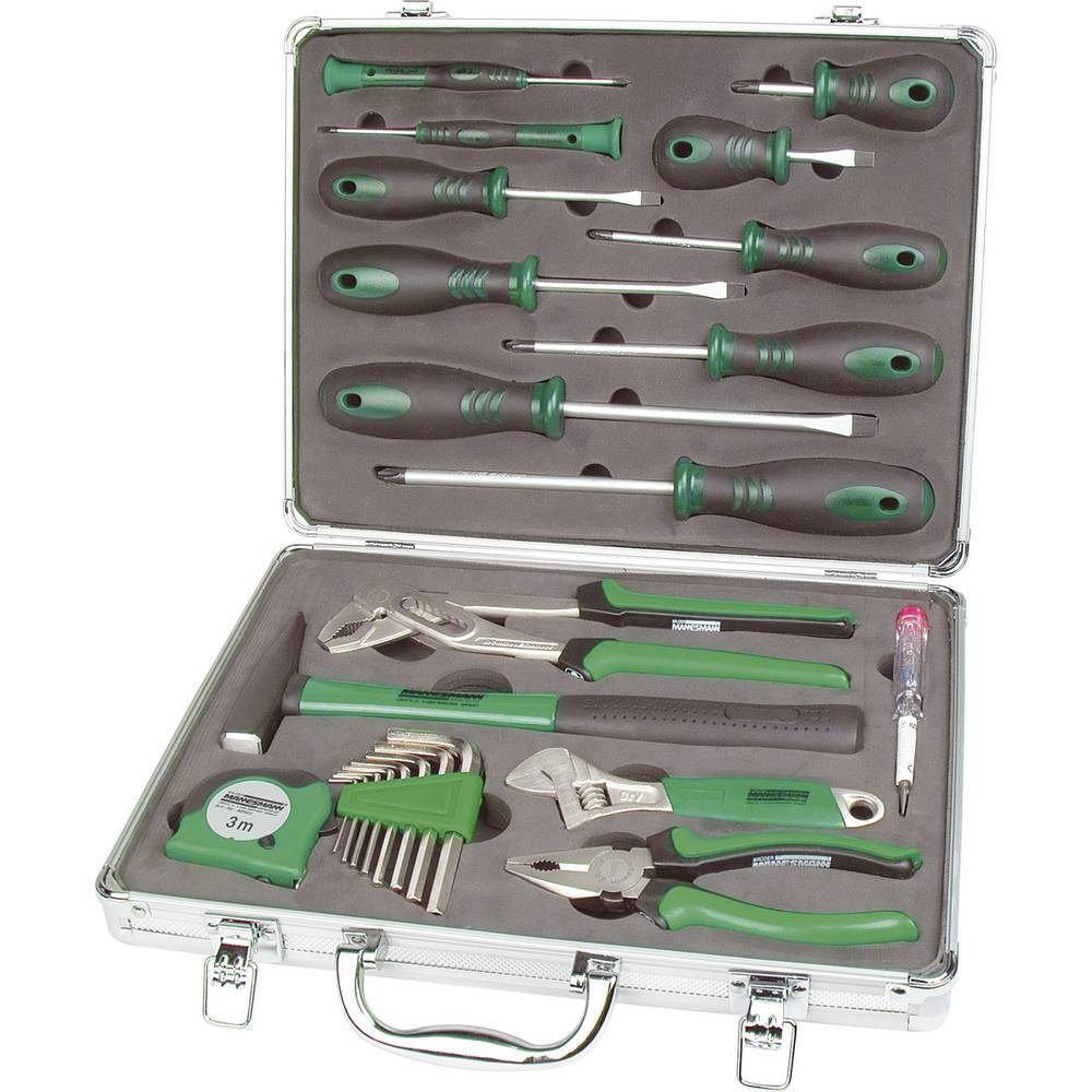 Brüder Mannesmann Werkzeugkoffer M29024 Kit utensili Tuttofare in valigia 24