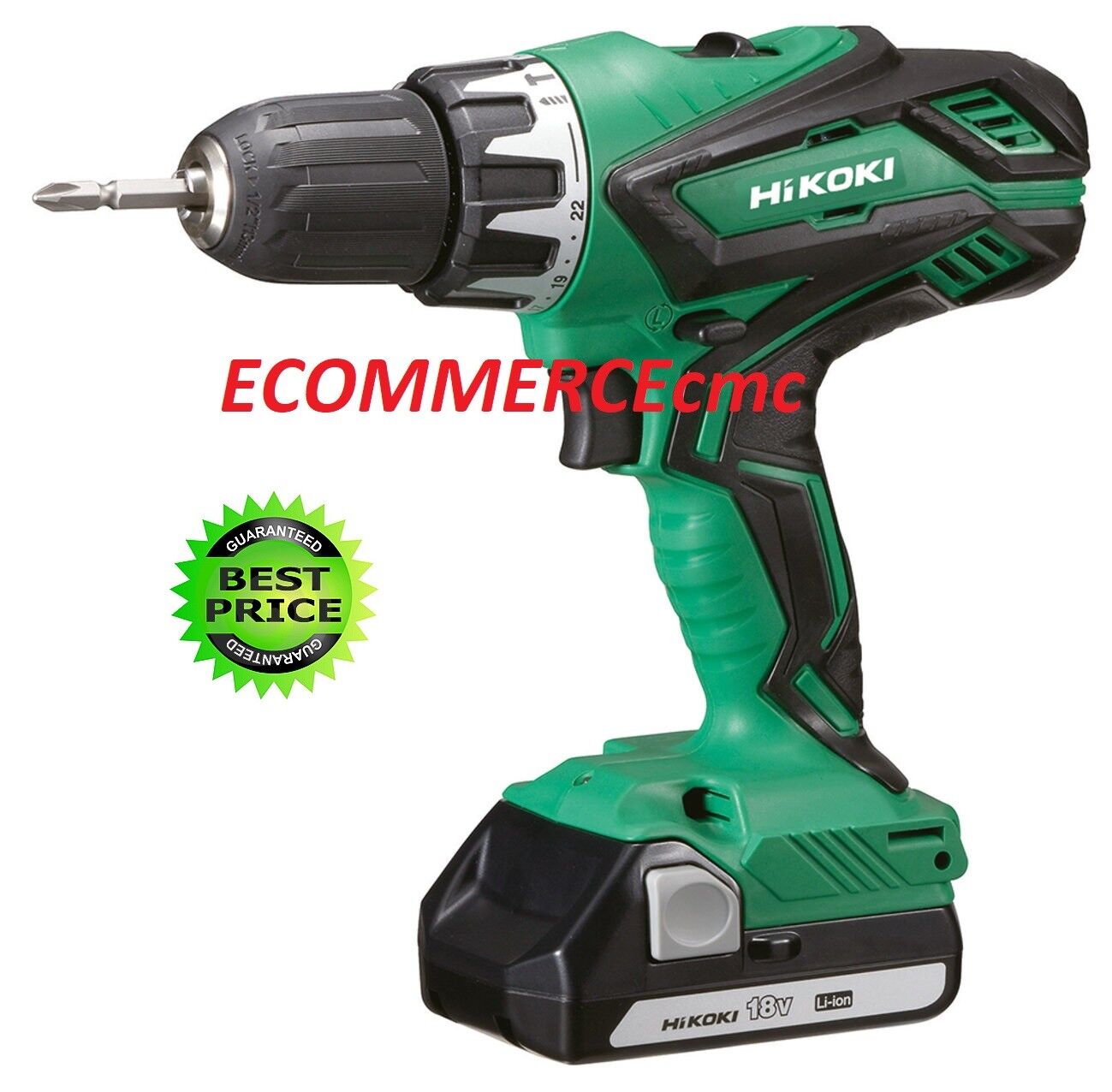 HITACHI ► HIKOKI DV18DJL TRAPANO AVVITATORE C/PERCUSSIONE 18V 2 BATTERIE 1,5 Ah