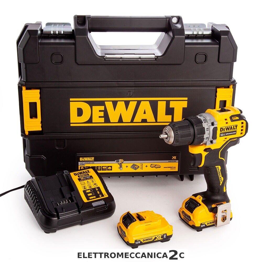 DEWALT DCD701D2-QW avvitatore brushless 12v 2x2Ah 10mm 57Nm