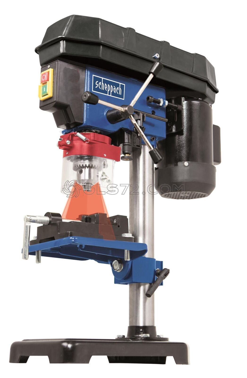 TRAPANO A COLONNA DA BANCO CON PUNTATORE LASER 500W 230V SCHEPPACH DP16VLS