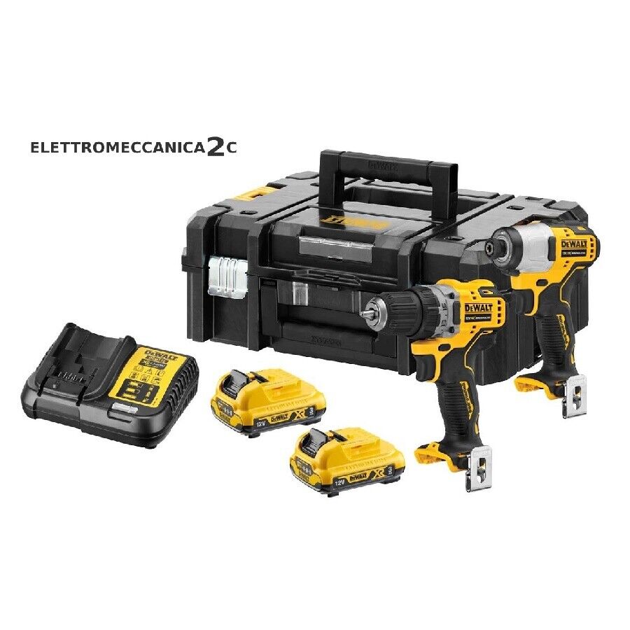 DEWALT DCK2110L2T-QW kit 12v dcd701 dcf801 2x3ah tstak