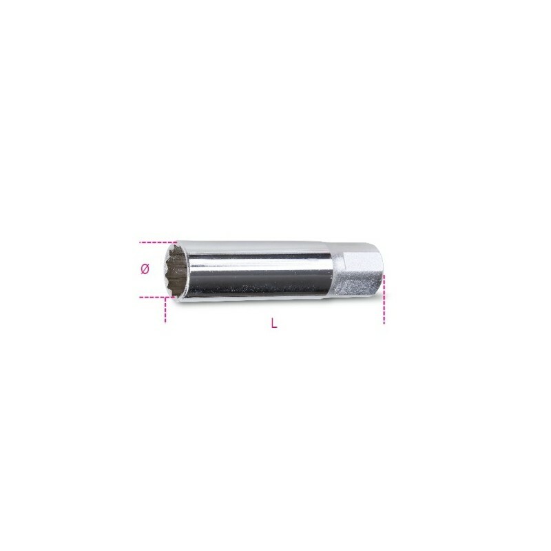 CHIAVI A BUSSOLA CON ATTACCO QUADRO FEMMINA 3/8" PER CANDELE D'ACCENSIONE MM- 16