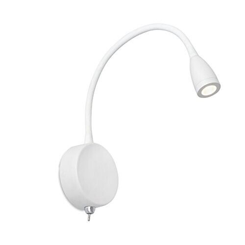 Applique parete flessibile in metallo bianca led loke Faro Barcelona sconto 30%