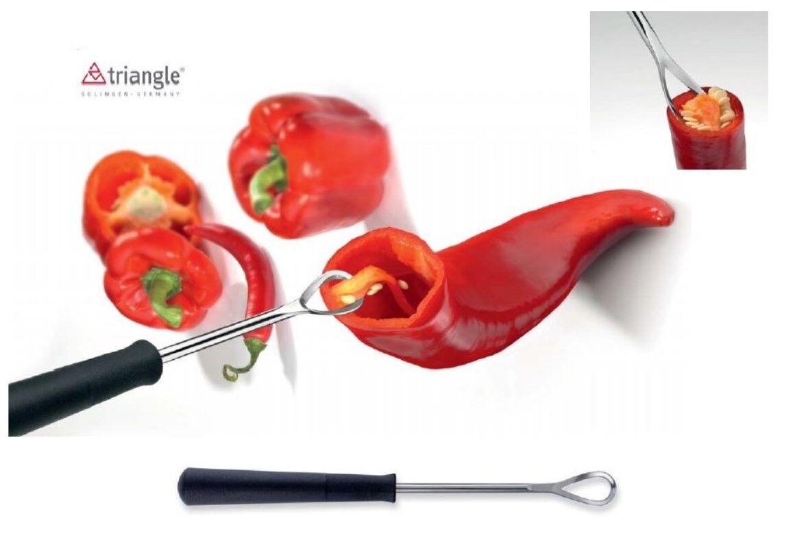 Triangle: Pepper- Paprika : togli semi per peprono/peperoncini-acciaio - Germany