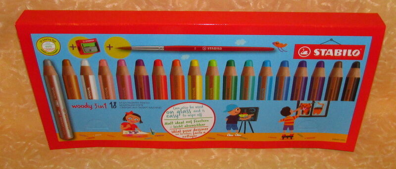 18 PASTELLI STABILO WOODY 3 in 1 (CERA ACQUERELLO E PASTELLO INSIEME)  cod.15435