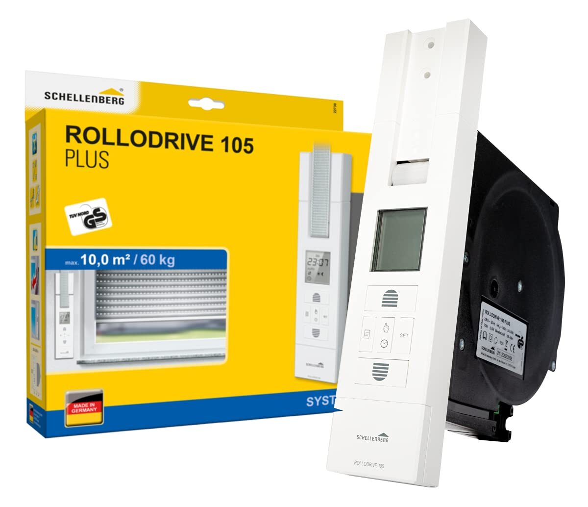 Schellenberg 22730 Avvolgicavo Elettrico avvolgibili RolloDrive 105 Plus, Fino a