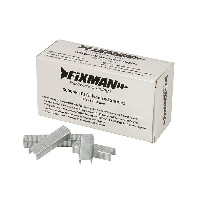 5000 Punti metallici a sollecitazione severa 11,2x8x1,17 mm galvanizzati 10J
